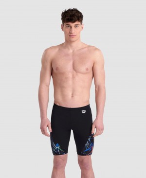 Black Arena All Over Jammer Men's Swim Shorts | 29556583