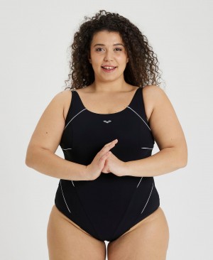 Black Arena Bodylift Jewel Swimsuit Plus Women's Swimsuits | 3643494