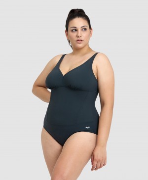 Black Arena Bodylift Maura U Back Plus Women's Swimsuits | 68479549