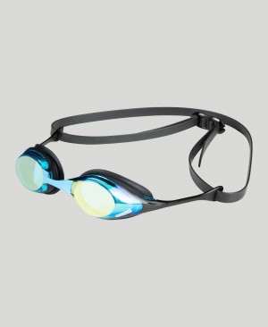 Black Arena Cobra Swipe Mirror Men's Swimming Goggles | 7409046