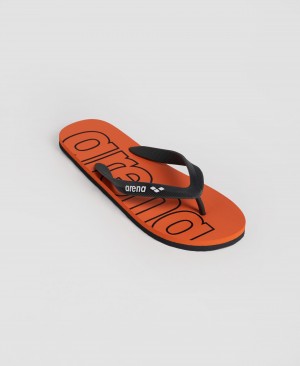 Black Arena Flip Flop Arena Hook Men's Flip Flops | 55424000