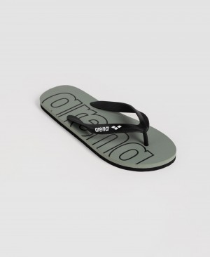 Black Arena Flip Flop Arena Hook Men's Flip Flops | 12778174