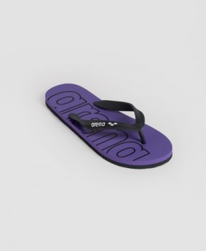 Black Arena Flip Flop Arena Hook Men's Flip Flops | 26476964