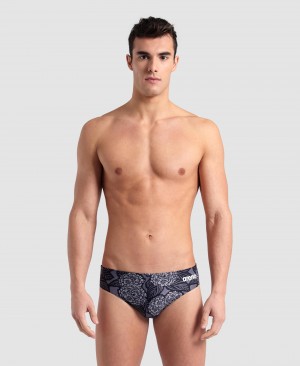 Black Arena Hydrange Bouquet Men's Briefs | 95487975