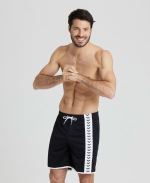 Black Arena Icons Beach Men's Shorts | 12362988