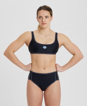 Black Arena Icons Logo Women's Bikinis | 4890959