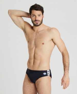 Black Arena Icons Solid Men's Briefs | 83540006