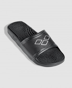 Black Arena Marco United Diamond Pool Men's Slides | 32463469