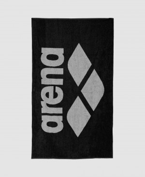 Black Arena Pool Soft Women's Towels | 38599425