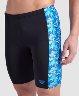 Black Arena Pool Tiles Swim Jammer Men's Swim Shorts | 85128429