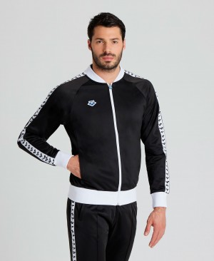 Black Arena Relax Iv Team Full-zip Men's Jackets | 4583640