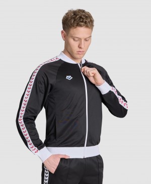 Black Arena Relax Iv Team Full-zip Men's Jackets | 14037878