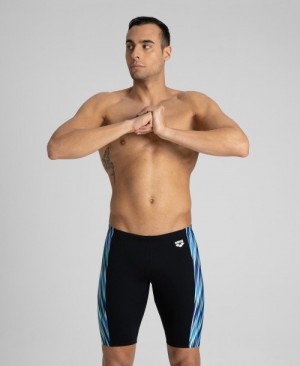 Black Arena Speed Stripes Jammer Men's Swim Shorts | 22094594