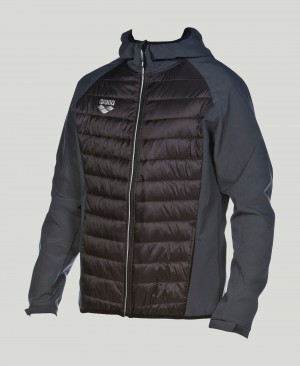 Black Arena Team Line Thermal Men's Jackets | 63536744