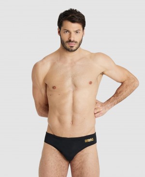 Black Arena Team Solid Men's Briefs | 39813245