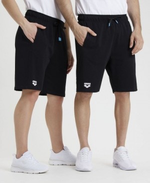 Black Arena Team Solid Men's Shorts | 29694230