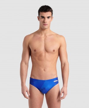 Blue Arena Halftone Men's Briefs | 27993862