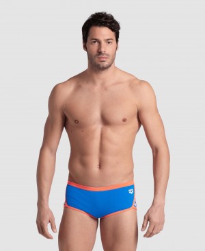 Blue Arena Icons Solid Low Waist Men's Swim Trunks | 73376711