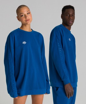 Blue Arena Oversized Team Men's Sweatshirts | 95213233