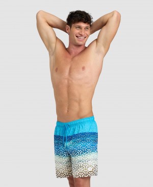 Blue Arena Placed Beach Men's Boxer | 69820696