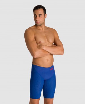 Blue Arena Powerskin Carbon Glide Jammer Men's Racing Suit | 80823686