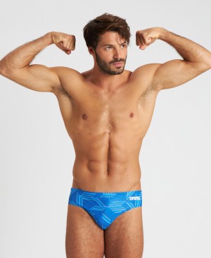 Blue Arena Puzzled Men's Briefs | 22309537