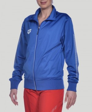 Blue Arena Team Line Knitted Poly Men's Jackets | 89786865