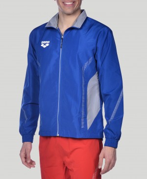 Blue Arena Team Line Warm-up Men's Jackets | 59541107