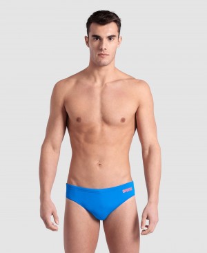 Blue Arena Team Solid Men's Briefs | 70721344