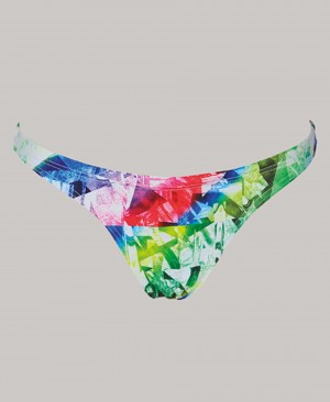 Green Arena Glitch Women's Bikini Bottoms | 35047782