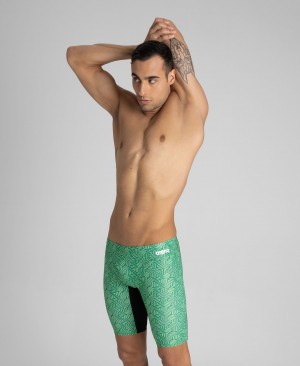 Green Arena Kikko Jammer Men's Swim Shorts | 18665721