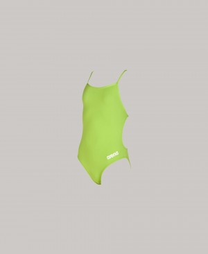 Green Arena Mast Youth Light Tech Back Girls' Swimsuits | 89743886