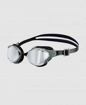 Grey Arena Air-bold Swipe Mirror Men's Swimming Goggles | 16768191