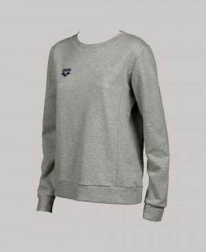 Grey Arena Essential Crew Women's Sweatshirts | 10748022