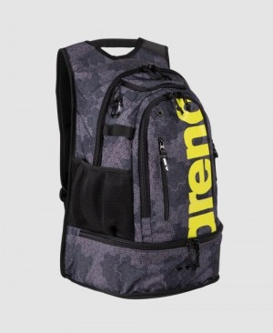 Grey Arena Fastpack 3.0 Allover Print Men's Backpacks | 39772113