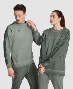 Grey Arena Icons Oversize Men's Sweatshirts | 13275660