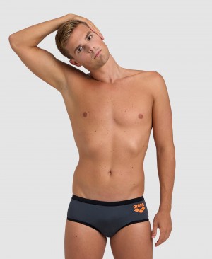 Grey Arena One Big Logo Men's Briefs | 59834979