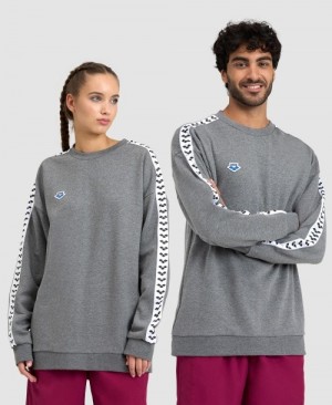 Grey Arena Oversized Team Men's Sweatshirts | 70615443