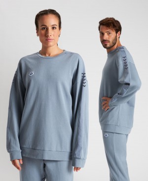 Grey Arena Oversized Team Men's Sweatshirts | 39166503