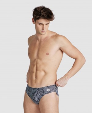 Grey Arena Overview Men's Briefs | 14788938