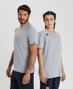 Grey Arena Team Panel Men's T Shirts | 11397798