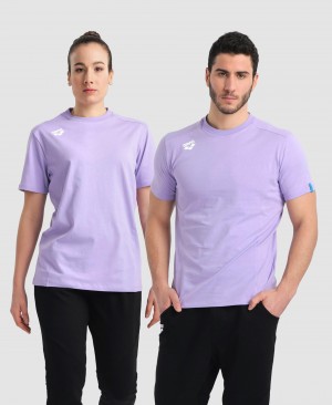 Lavender Arena Team Panel Men's T Shirts | 69686398