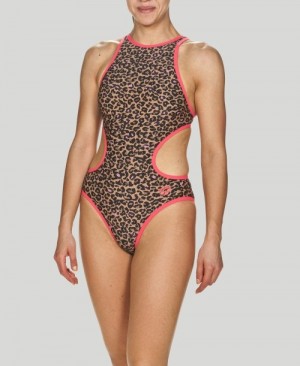 Leopard Arena Theleopard Print Women's Swimsuits | 34306526