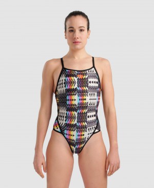 Multicolor Arena Allover Super Fly Back Women's Swimsuits | 99322764