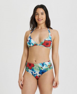 Multicolor Arena Halterneck Multiprints Women's Bikinis | 31357838