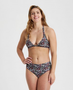 Multicolor Arena Halterneck Multiprints Women's Bikinis | 28631171