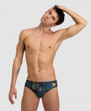 Multicolor Arena Slow Motion Men's Briefs | 31030045