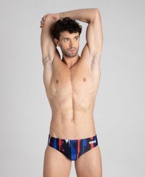 Multicolor Arena Team Painted Stripes Men's Briefs | 73340633