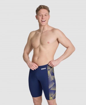 Navy Arena Halftone Jammer Men's Swim Shorts | 34982503