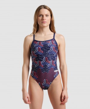 Navy Arena Kikko Pro Challenge Back Women's Swimsuits | 70011467